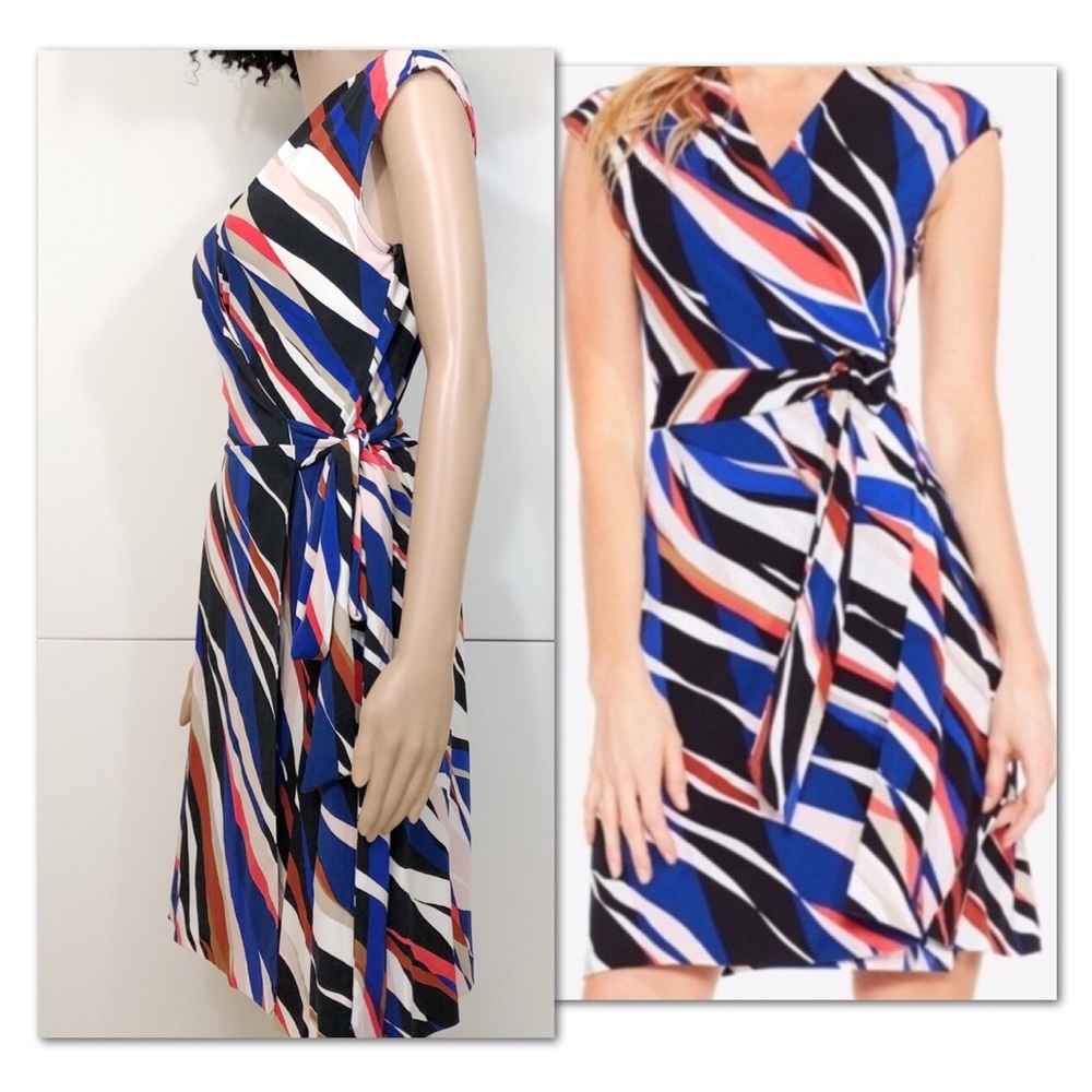 Vince Camuto Zebra Print Wrap Dress || S || NWT ||